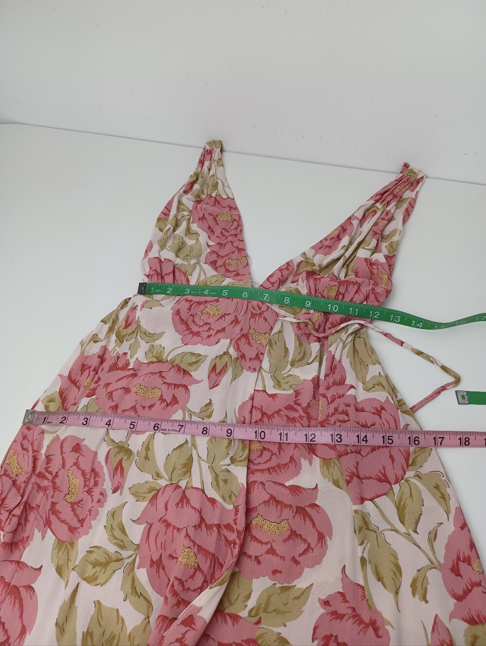 Reformation Anne Floral Wrap Gown Dress Size 0 Women Viscose Sleeveless In Flora - Picture 15 of 16